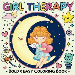 Girl Therapy Bold & Easy Coloring Book