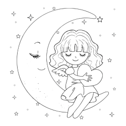 Alternative view of Girl Therapy Bold & Easy Coloring Book