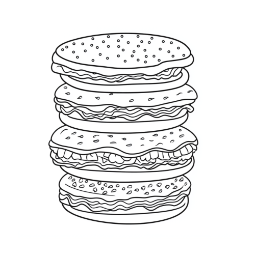 Food & Sweet Adorable Coloring Book for Adults and Kids - Image 7