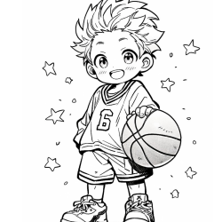 Alternative view of Basketball Coloring Book For Kids