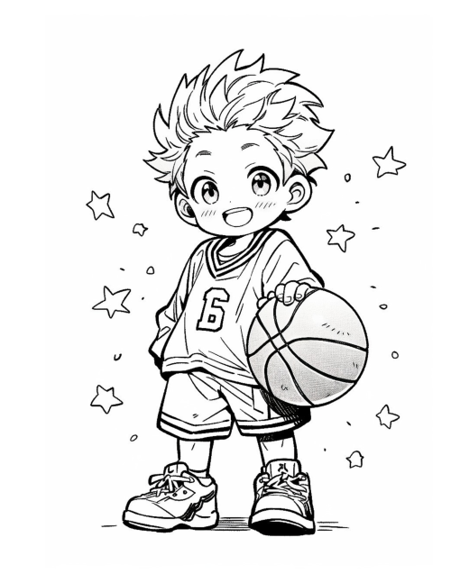 Basketball Coloring Book For Kids - Image 2