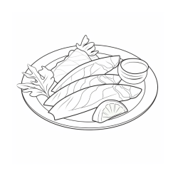 Alternative view of Japanese Food Coloring Book