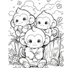Adorable Monkey Coloring Book - Image 6