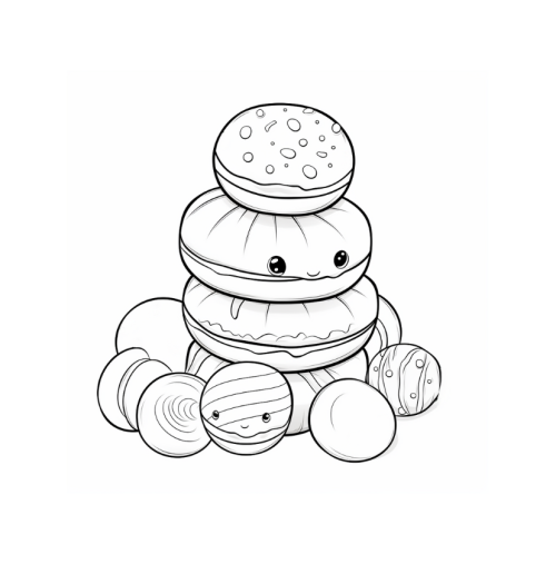 Food & Snacks Coloring Book Bold and Easy Designs for All Ages - Image 5