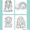 Lion Coloring Book for Kids & Adults - Image 2