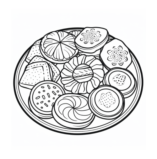 Food & Sweet Adorable Coloring Book for Adults and Kids - Image 3