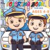 Police Coloring Book for Kids Ages 4-8