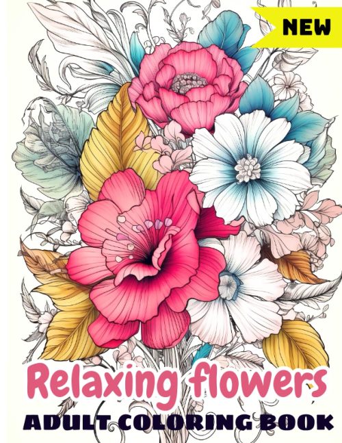 Relaxing Landscapes Coloring Book For Adults And Seniors With Flower Patterns