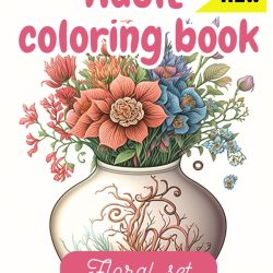 Relaxing Landscapes Coloring Book For Adults With Flower Pattern For Calm, Stress Relief and Relaxation