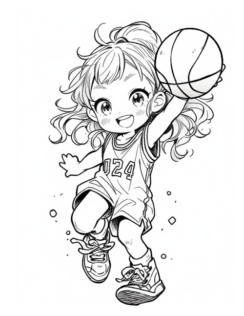 Sporty Girl Coloring Book For Girls - Image 2