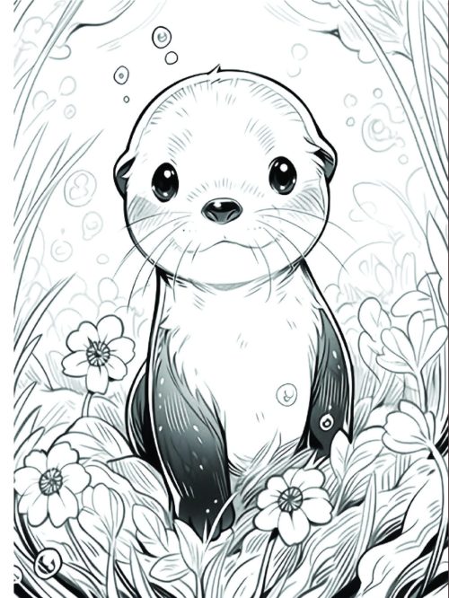 Otter Coloring Book for Kids - Image 2