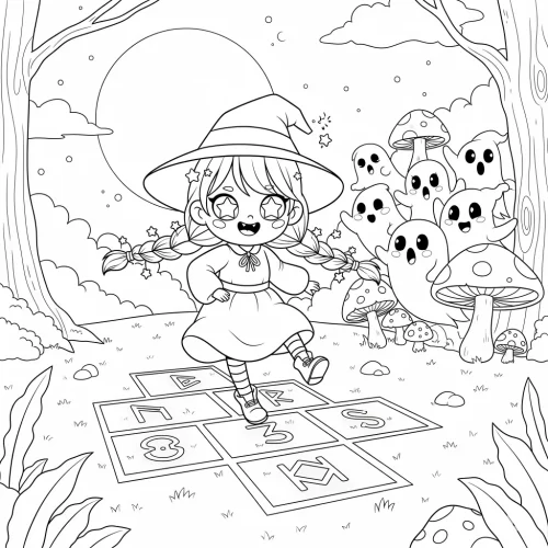 Little Witchland - A Cute Halloween Coloring Book - Image 10