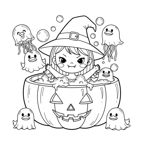 Little Witchland - A Cute Halloween Coloring Book - Image 11