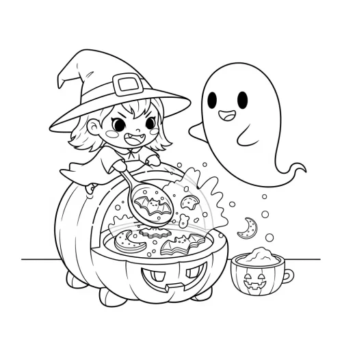 Little Witchland - A Cute Halloween Coloring Book - Image 7