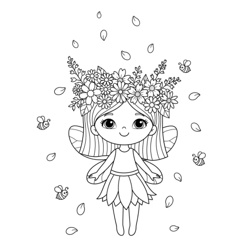 Fairy Bloom - A Floral Coloring Book - Image 6