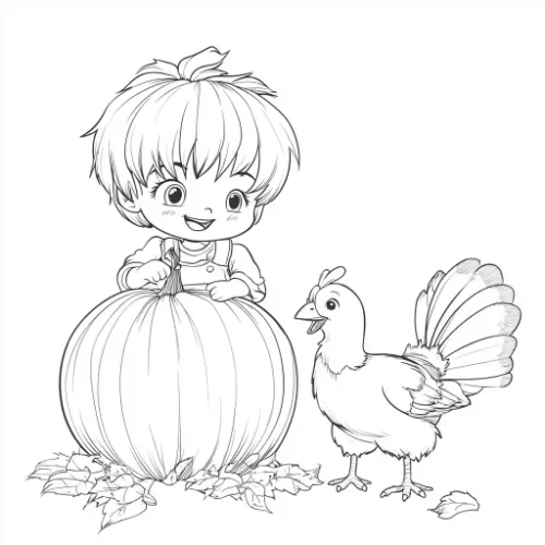 Thanksgiving Coloring Book: Bold & Easy – 50 Fun, Stress-Free Pages! - Image 12