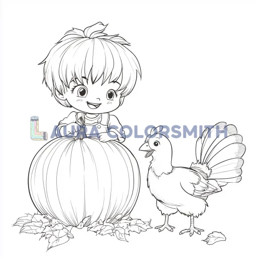 Thanksgiving Coloring Book: Bold & Easy – 50 Fun, Stress-Free Pages! - Image 12