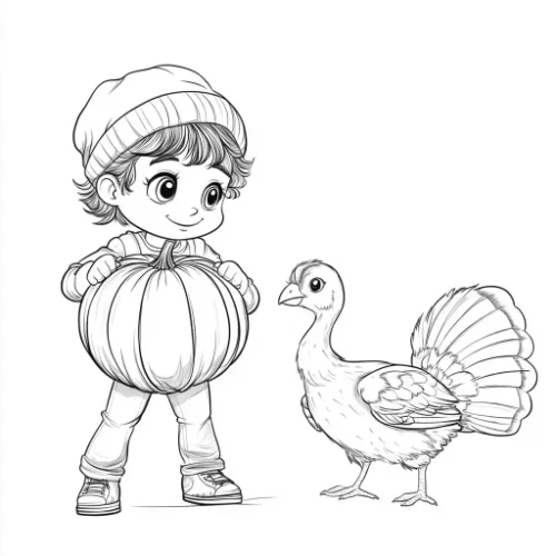 Thanksgiving Coloring Book: Bold & Easy – 50 Fun, Stress-Free Pages! - Image 15