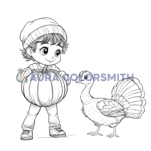 Thanksgiving Coloring Book: Bold & Easy – 50 Fun, Stress-Free Pages! - Image 15